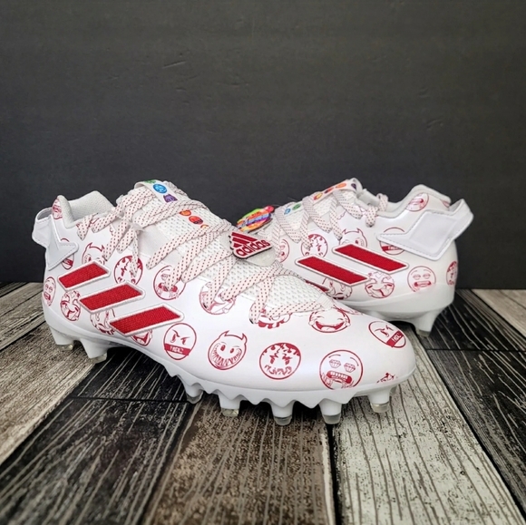 New Adidas Freak 22 Big Mood  Men'sDSG SM Football Cleats Sz 13 White Red - Picture 5 of 9